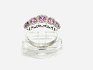 Gioielleria Corvino - Anello veretta magic con zaffiri rosace diamanti 2.25 carati in oro bianco Image - 6