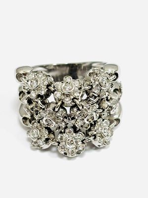 Gioielleria Corvini - Anello firmato estr&ograve; con diamanti 1.60 Carati in oro bianco 750% 18 KT made 