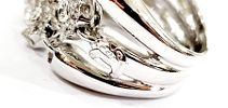 Gioielleria Corvini - Anello firmato estr&ograve; con diamanti 1.60 Carati in oro bianco 750% 18 KT made Image - 11
