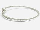 Gioielleria Corvino - Bracciale contrari&egrave; con Rubino & Diamanti in oro bianco 18 KT 750 % 3.80 Image - 5