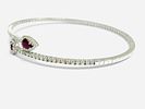Gioielleria Corvino - Bracciale contrari&egrave; con Rubino & Diamanti in oro bianco 18 KT 750 % 3.80 Image - 10