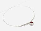 Gioielleria Corvino - Collana con pendente sorriso con rubini e diamanti 2.45 carati in oro bianco Image - 6