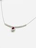 Gioielleria Corvino - Collana con pendente sorriso con rubini e diamanti 2.45 carati in oro bianco Image - 3
