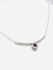 Gioielleria Corvino - Collana con pendente sorriso con rubini e diamanti 2.45 carati in oro bianco Image - 1