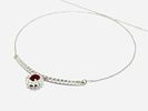 Gioielleria Corvino - Collana con pendente sorriso con rubini e diamanti 2.45 carati in oro bianco Image - 8