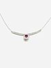 Gioielleria Corvino - Collana con pendente sorriso con rubini e diamanti 2.45 carati in oro bianco Image - 2