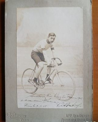 CYCLING - PHOTO WITH DEDICATION LUIGI GANNA