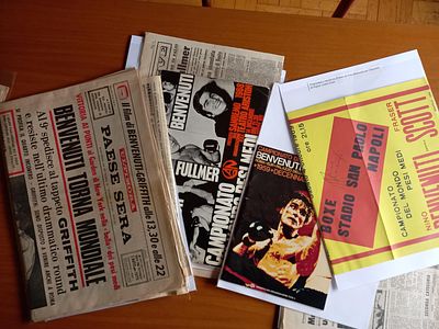 BOXING - PHOTOGRAPHS BY NINO BENVENUTI. collection: 
7 official postcards of Benvenuti with 