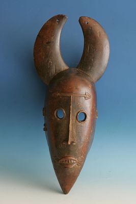 DAN MASCHERA ZOOMORFA 
CIVILTA’ DAN ; (COSTA D’AVORIO) 
INTAGLIO LIGNEO 