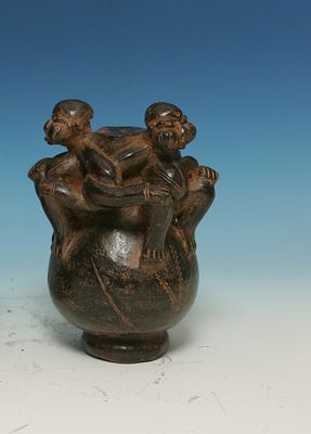 UOMINI IN TERRACOTTA TIKAR 
CIVILTA’ TIKAR (CAMEROON) 
TERRACOTTA 