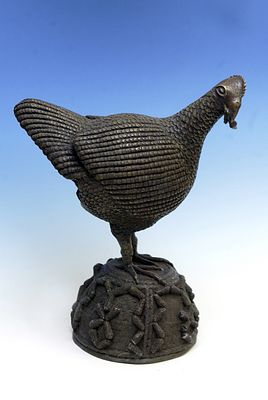 GALLINA FARAONA BENIN XVIII XIX SECOLO MASSARI. PROVENIENZA: CIVILTA’ BENIN; (NIGERIA)