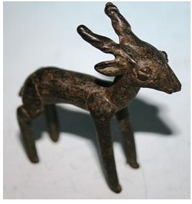 PESI PER ORO. ANTILOPE 
ASHANTI - GHANA 
FUSIONE A CERA PERSA 
ANONIMO 