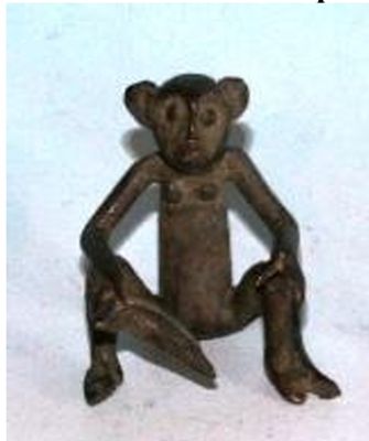 SCIMMIA CON BANANA 
ASHANTI - GHANA 
FUSIONE A CERA PERSA 
