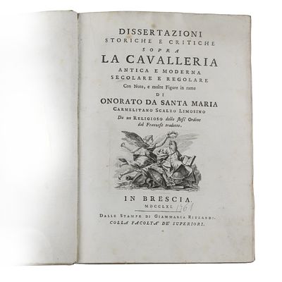 La cavalleria antica e moderna. “Dissertazioni storiche e critiche sopra la cavalleria antica e 