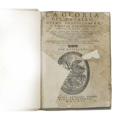 “La gloria del Cavallo” di Pasqual Caracciolo. Stampato in Vinegia presso Gabriel Giolitto De 