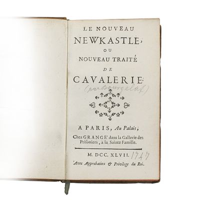 Le Nouveau Newkastle o Nouveau Trait&eacute; de Cavalerie (1747). Raro trattato di equitazione 