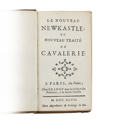 NEWCASTLE, William Cavendish, duca di]. Le Nouveau Newkastle, ou Nouveau Trait&eacute; de Cavalerie. Pa 