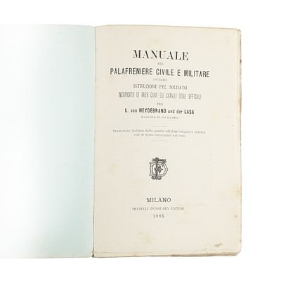 Manuale del Palafreniere Civile e Militare (1885). Pregevole manuale tecnico dell'Ottocento 
