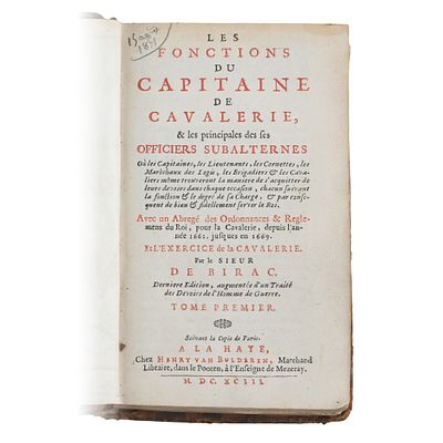 Les Functions du Capitaine de Cavallerie & les principales des ses officiders subalterbnes. Autor 