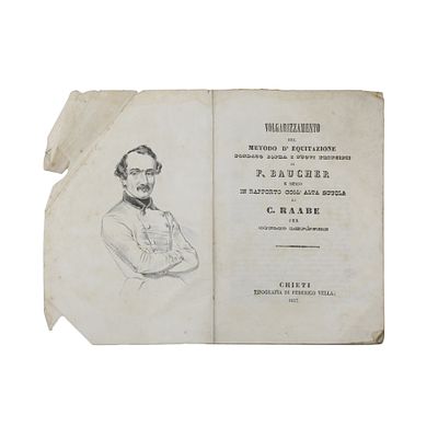 Trattato di Equitazione - Metodo Baucher (Chieti, 1857). Rara edizione abruzzese del celebre 
