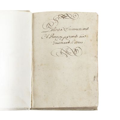 Politica istruzione a Principi sapere ben governare li stati. Manoscritto in &frac14; di Folio 