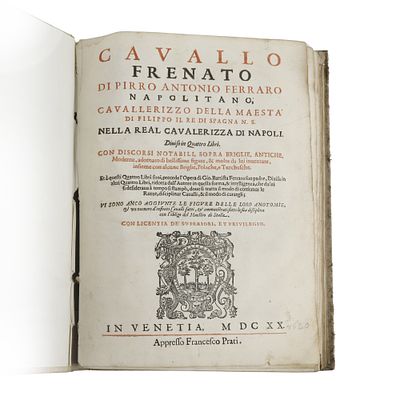 Cavallo Frenato di Pirro Antonio Ferraro Napolitano. Stampato in Venezia 1620 Francesco Prati 