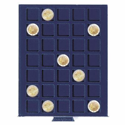 Display Coins Box with plastic case 27 mm, Leuchtturm, New. Display and store your valuable 