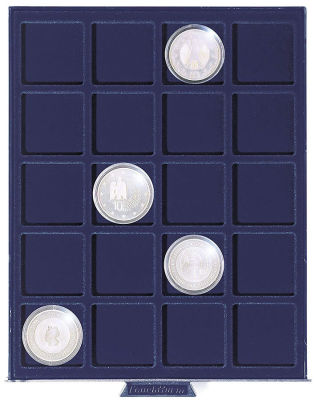 Display Coins Box with plastic case 41 mm, Leuchtturm, New. Display and store your valuable 