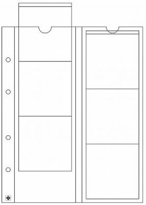 5 Coin/Medals Sheets for 30 items with 6 pockets per sheet for album OPTIMA, Leuchtturm, Germany. 