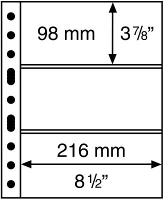 5 Sheet(3-Waydivision, Clear) for 15 banknotes for album GRANDE, Leuchtturm, Germany. We are 