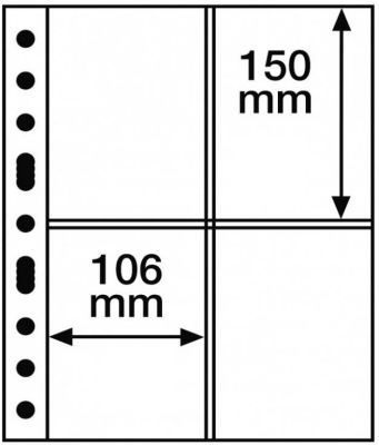 5 Sheet(4 cells, Clear) for Postcards for album GRANDE, Leuchtturm, Germany. We are importers 