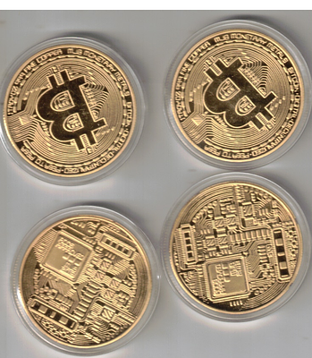 BIT COIN GOLD PLATS 33 GMS ( 4 PCS )
