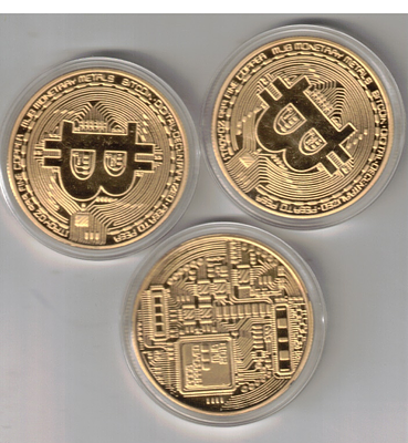 BIT COIN GOLD PLATS 33 GMS ( 3 PCS )
