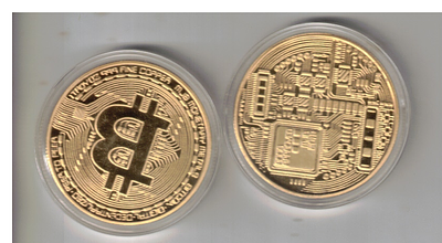 BIT COIN GOLD PLATS 33 GMS ( 2 PCS )