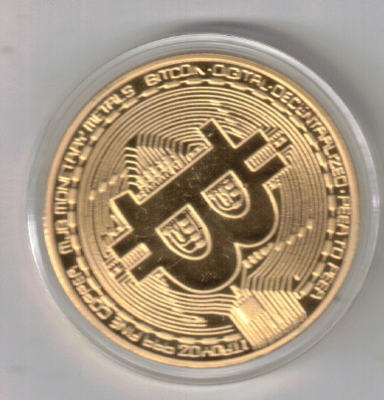 BIT COIN GOLD PLATS 33 GMS ( 1 PCS )