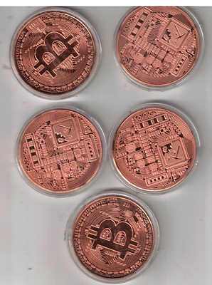 BIT COIN COPPER 33 GMS ( 5 PCS)