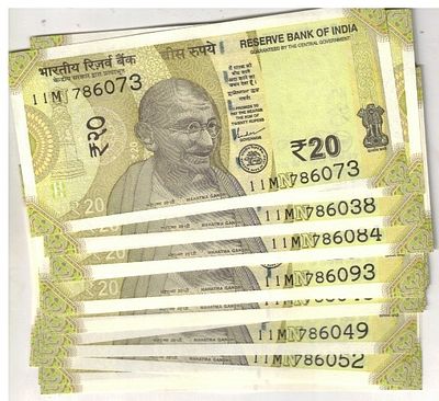 20 RS STARTING HOLYY NUMBER SAME BUNDEL SN ( 25 PCS) UNC