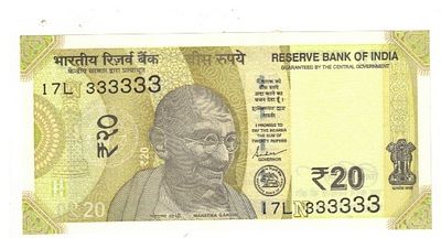 20 RS NOTE FANCY NUMBER 333333