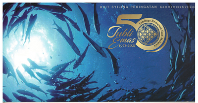 MALAYSIA COIN CARD 50TH ANNIVERSARY OF LEMBAGA KEMAJUAN