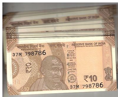10 RS ( 100 NOTE ) ENDING HOLLY NUMBER ***786 UNC RARE