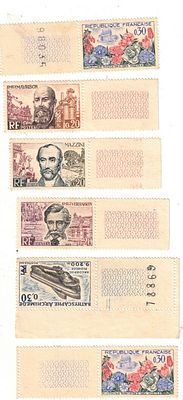 FRANCE ( 6STAMPS 0 1368-1369-1369-1383-1384-1385 UN USED RARE