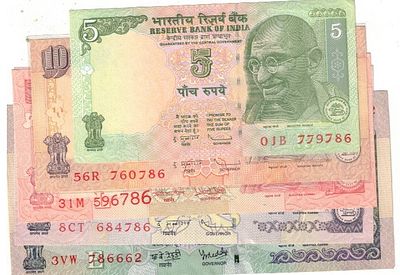 5 RS 10 RS 20RS 50RS AND 100 RS ENDING HOLLY NUMBER UNC ( 5PCS)