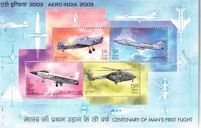 2003 Centenary of Mans First Flight - Aero India 2003 Miniature Sheet