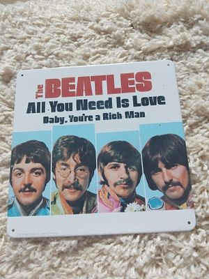 BEATLES METAL SIGN