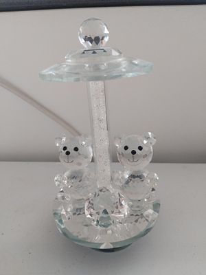 VERY NICE CRYSTAL BEARS STAND