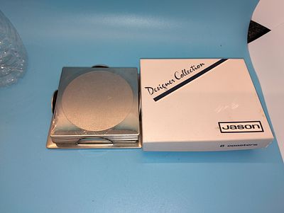 BOXED SET OF PLATED DESIGNER COLLECTION COASTERS