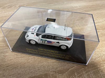 CASED FORD FOCUS WRC 17 REMEMBERING VICTIMS & FAMILIES OF SEPTEMBER 11TH 2001 NEW ZEALAND RALLY 