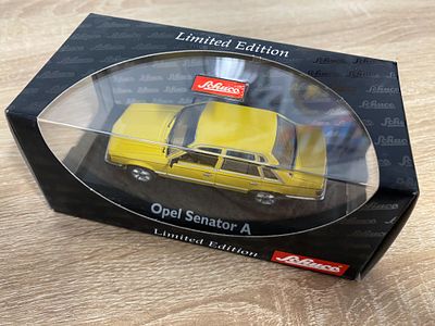 SCHUCO OPEL SENATOR A JAMAICAN YELLOW CASED AND BOXED