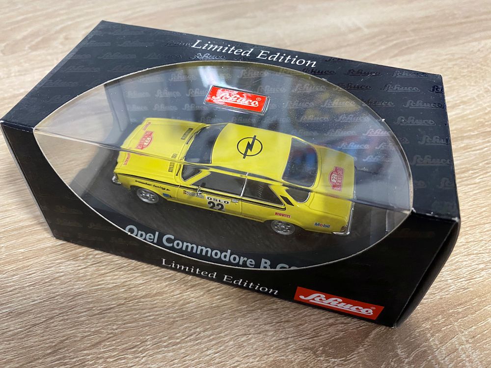 SCHUCO SCHUCO OPEL COMMODORE B YELLOW RALLY ROHRL AND BERGER CASED AND BOXED
