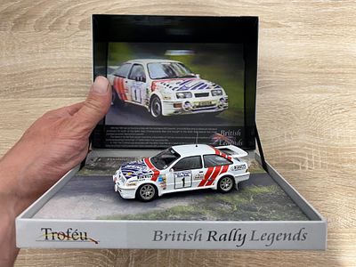 BOXED TROFEU BRITISH RALLY LEGENDS FORD SIERRA RS COSWORTH LTD EDITION COMPLETE WITH BROCHURE